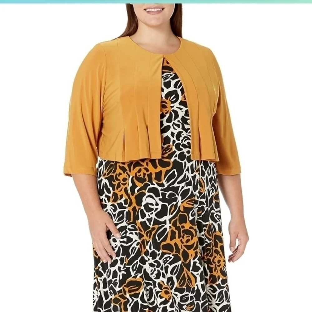 Danny & Nicole mustard jacket. Originally a 2 piece dress. Size 8 NWT